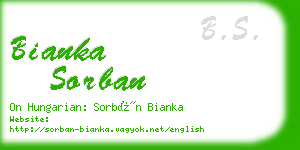 bianka sorban business card